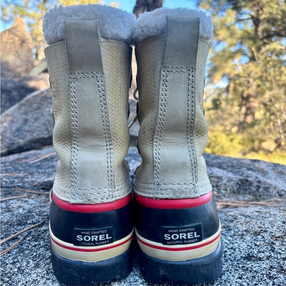 Sorel Caribou waterproof fleece trimmed  boots women size 7.5 (fits like size 8) - Picture 4 of 10